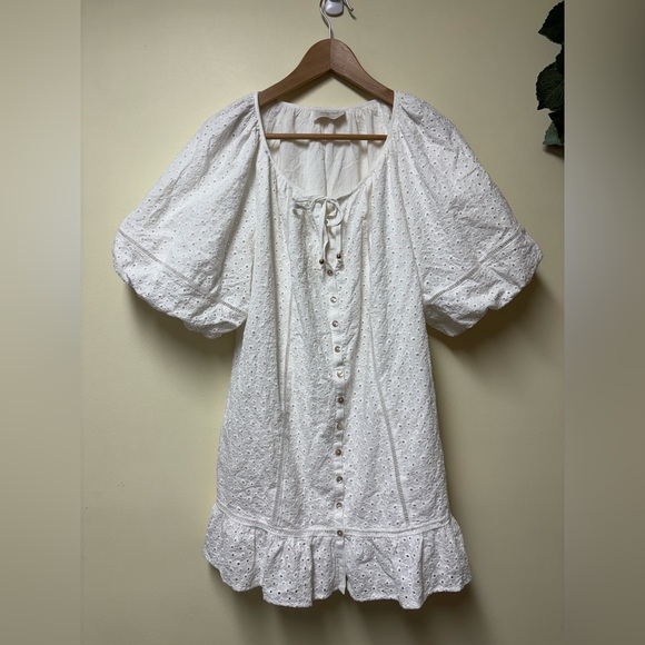 AUGUSTE ALANNAH Embroidered Mini Dress White - Small - Picture 5 of 13